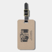 Visitekaartjes voor  camera-grafie bagagelabel (Voorkant verticaal)