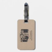 Visitekaartjes voor  camera-grafie bagagelabel (Achterkant verticaal)