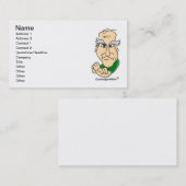 visitekaartjes voor "Card-Carrying Curmudgeon" (Voorkant / Achterkant)