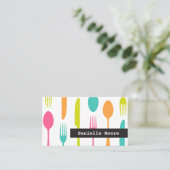 Visitekaartjes voor catering of kok (Staand voorkant)