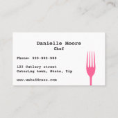Visitekaartjes voor catering of kok (Achterkant)