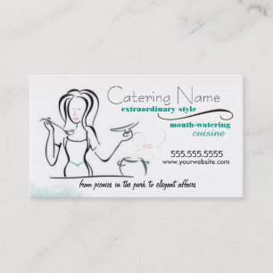 Visitekaartjes voor catering van vrouwen