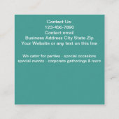 Visitekaartjes voor cateringdiensten in de categor (Achterkant)