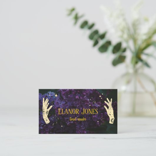 Visitekaartjes voor Celestial Hands Tarot Reader (Staand voorkant)