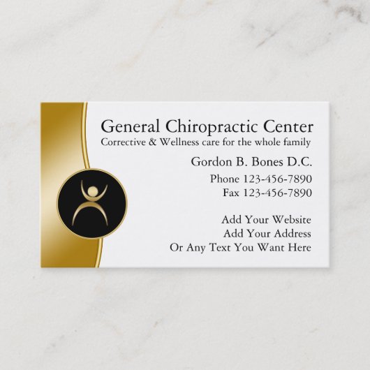 Visitekaartjes voor chiropractoren (Voorkant)