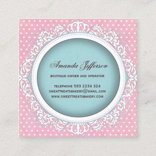 Visitekaartjes voor Classy and Modern Cake Designe (Achterkant)