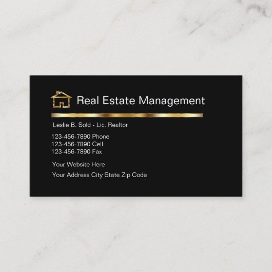 Visitekaartjes voor Client Real Estate Agent (Voorkant)