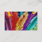 VISITEKAARTJES VOOR COLORFUL FEATHERS (Achterkant)