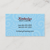 visitekaartjes voor commerciële reiniging (Achterkant)