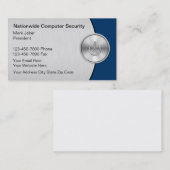 Visitekaartjes voor computerbeveiliging (Voorkant / Achterkant)