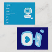 Visitekaartjes voor computerhart (Voorkant / Achterkant)