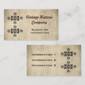 Visitekaartjes voor  controleontwerper (Voorkant / Achterkant)