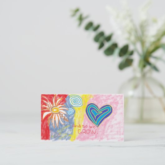 Visitekaartjes voor dagverzorging (Staand voorkant)