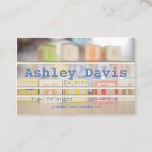 Visitekaartjes voor dagverzorging (Achterkant)