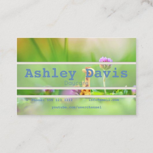 Visitekaartjes voor dagverzorging (Achterkant)