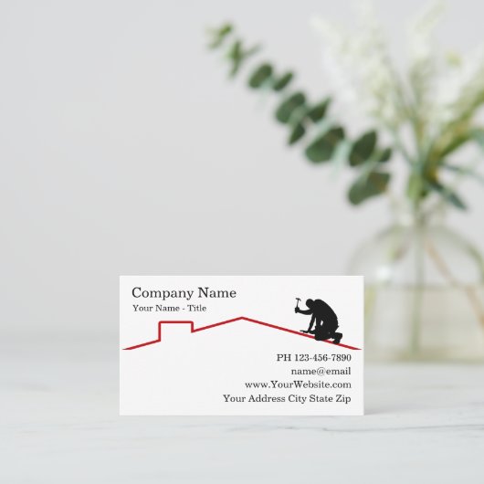 Visitekaartjes voor dakbedekking (Staand voorkant)