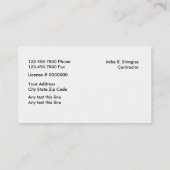 Visitekaartjes voor dakbedekking (Achterkant)