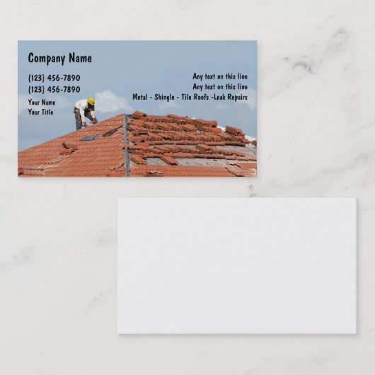 Visitekaartjes voor dakbedekking (Voorkant / Achterkant)