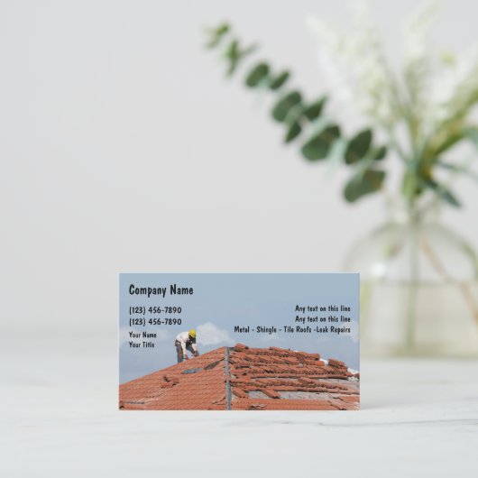 Visitekaartjes voor dakbedekking (Staand voorkant)