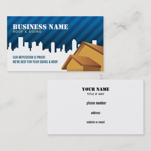Visitekaartjes voor dakpannen en slogans (Voorkant / Achterkant)