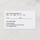 Visitekaartjes voor de aanstelling van honden- en  (Achterkant)