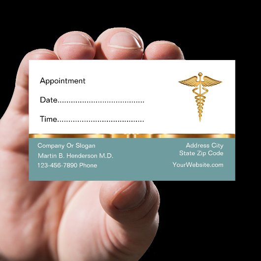 Visitekaartjes voor de benoeming van Classy Doctor Afsprakenkaartje
