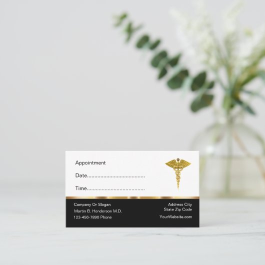 Visitekaartjes voor de benoeming van Classy Medica Afsprakenkaartje (Staand voorkant)