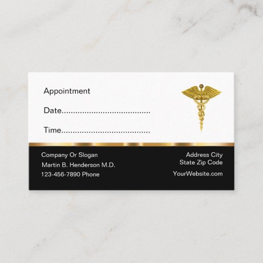 Visitekaartjes voor de benoeming van Classy Medica Afsprakenkaartje (Voorkant)