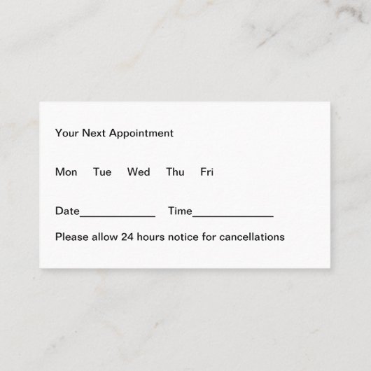 Visitekaartjes voor de benoeming van medisch direc (Achterkant)