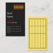 Visitekaartjes voor de benoeming van Spaanse aansp Afsprakenkaartje (Voorkant / Achterkant)