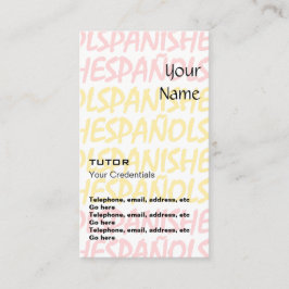 Visitekaartjes voor de benoeming van Spaanse aansp Afsprakenkaartje