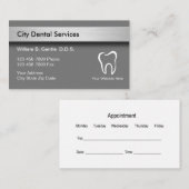 Visitekaartjes voor de benoeming van tandartsen afsprakenkaartje (Voorkant / Achterkant)