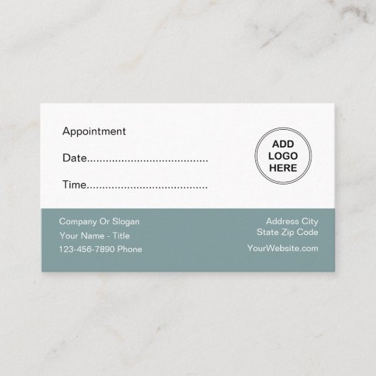 Visitekaartjes voor de benoeming van zakelijke kla afsprakenkaartje (Voorkant)