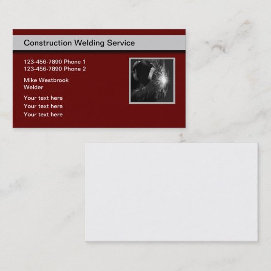 Visitekaartjes voor de beste bouwnijverheid (Voorkant / Achterkant)