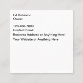 Visitekaartjes voor de bestrijding van plagen en d (Achterkant)