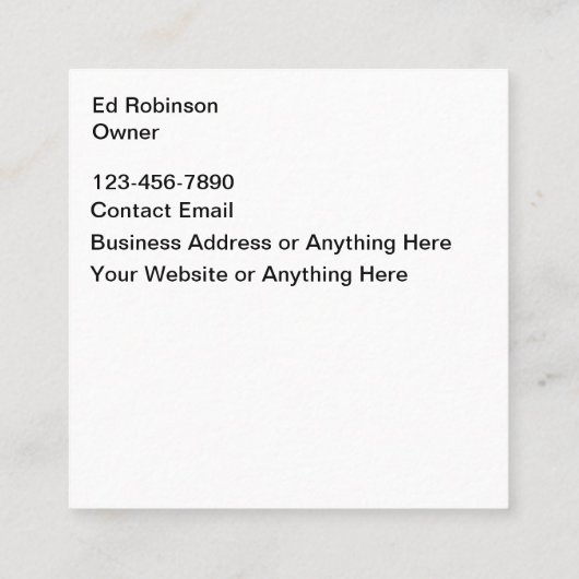 Visitekaartjes voor de bestrijding van plagen en d (Achterkant)