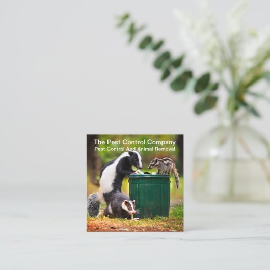 Visitekaartjes voor de bestrijding van plagen en d (Staand voorkant)