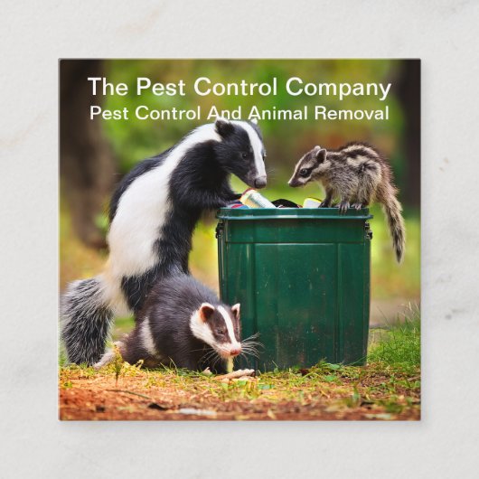 Visitekaartjes voor de bestrijding van plagen en d (Voorkant)