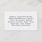 Visitekaartjes voor de bevoorrading van schepen (Achterkant)