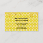 Visitekaartjes voor de bijenteelt of de bijenhoude (Achterkant)