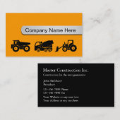 Visitekaartjes voor de bouw (Voorkant / Achterkant)