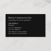 Visitekaartjes voor de bouw (Achterkant)