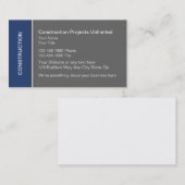 Visitekaartjes voor de bouw (Voorkant / Achterkant)