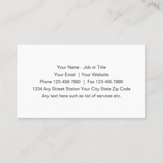 Visitekaartjes voor de bouw (Achterkant)