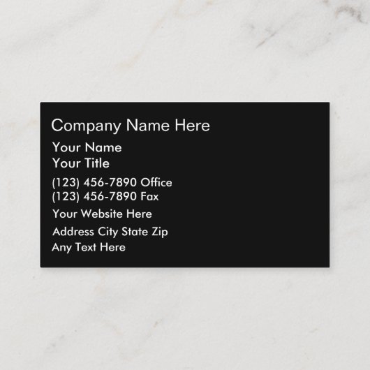 Visitekaartjes voor de bouw (Achterkant)