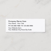 Visitekaartjes voor de bouw (Achterkant)