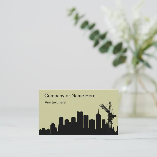 Visitekaartjes voor de bouw (Staand voorkant)