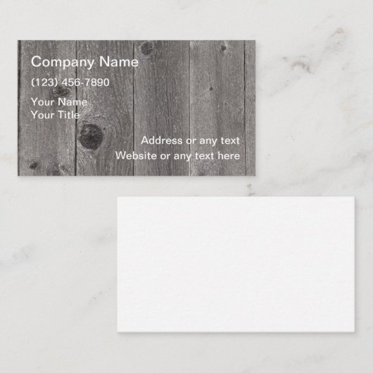 Visitekaartjes voor de bouw (Voorkant / Achterkant)