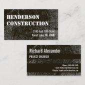 Visitekaartjes voor de bouw Donkere beton (Voorkant / Achterkant)