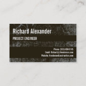 Visitekaartjes voor de bouw Donkere beton (Achterkant)